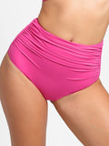 Completo bikini modellante con top e slip arricciati e modellanti
