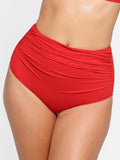 Completo bikini modellante con top e slip arricciati e modellanti